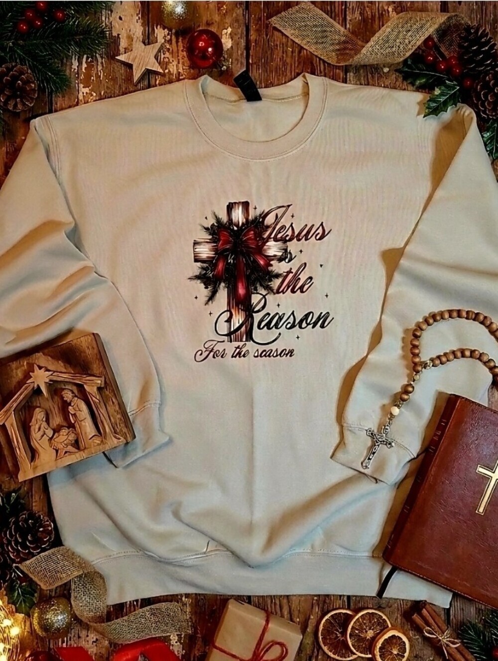 Jesus Is the Reason For the Season Crewneck Sweatshirt | Christian Christmas